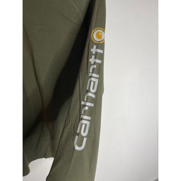 Carhartt Force Relaxed Fit Green Long Sleeve Shirt Size Medium - Picture 2 of 5
